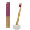 Escova de dentes de bambu duro rosa BANBU
