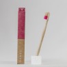 Escova de dentes de bambu duro rosa BANBU