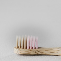 Brosse à dents enfant en bambou rose BANBU