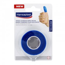 HANSAPLAST Cohesive Bandage for Fingers Blue 5m x 2.5cm