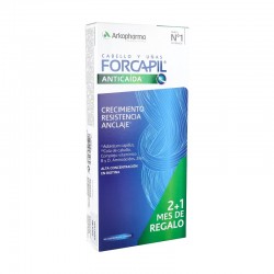 FORCAPIL Anticaída Cabello y Uñas 2+1 de REGALO (90 comprimidos) Arkopharma