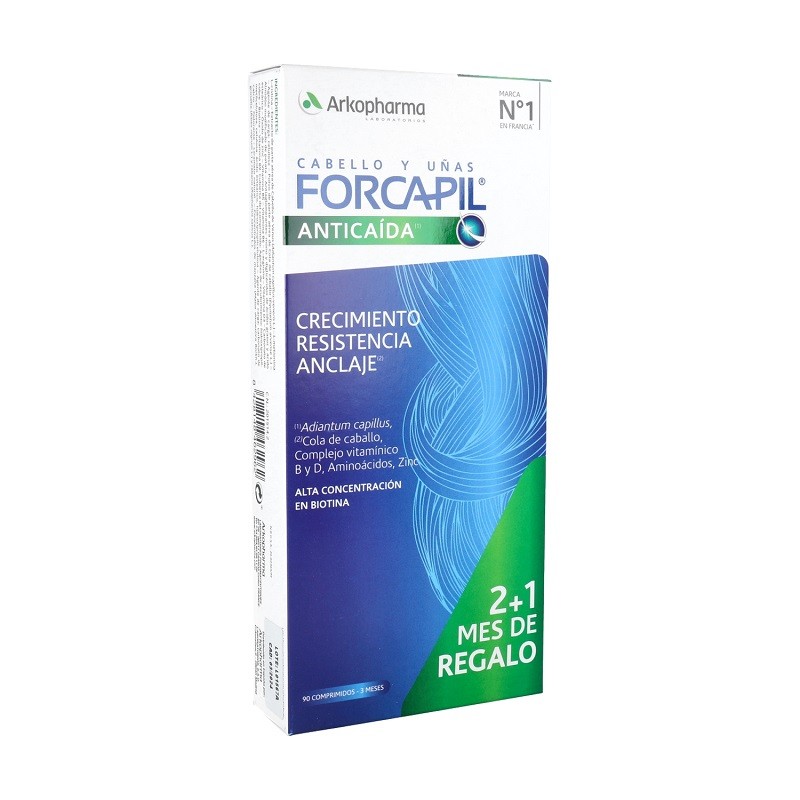 FORCAPIL Anti-Haarausfall Haare und Nägel 2+1 GESCHENK (90 Tabletten) Arkopharma FORCAPIL Anti-Haarausfall Haare und Nägel 2+1 GESCHENK (90 Tabletten) Arkopharma