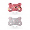 SUAVINEX Fusion Pacifier Anatomical Latex Teat +18 Months x2 (Rocket Pink)