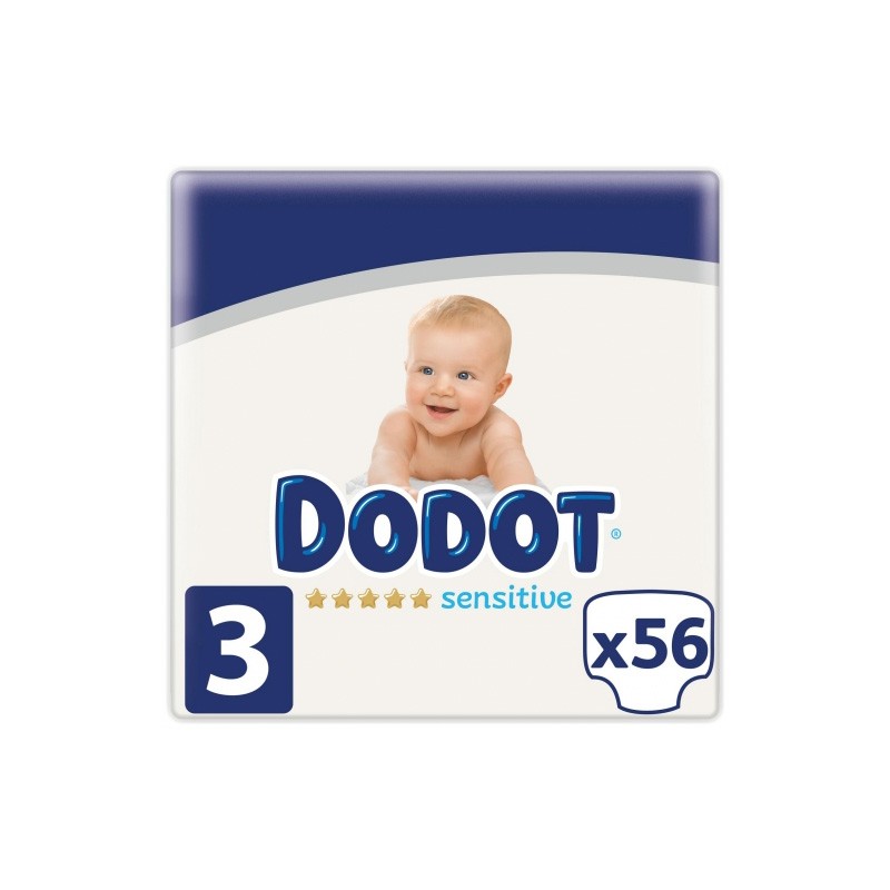 DODOT Sensitive Windeln Größe 3 (6-10kg) 56 Einheiten