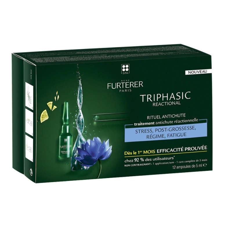 RENE FURTERER Triphasic Reactional Anti-Haarausfall-Behandlung 12 Ampullen