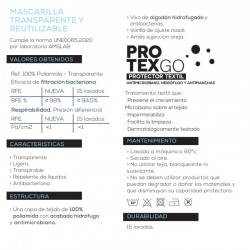 Mascarilla Homologada Reutilizable Transparente Blanca Talla Adulto 1 Mascarilla - INCA