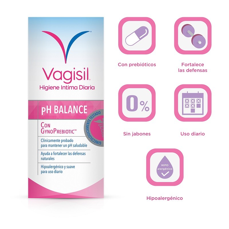 Vagisil Gel Higiene Íntima Gynoprebiotico Ph Balance【duplo 2x250ml】 0614