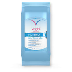 VAGISIL Toalhetes de higiene íntima Odor Block 20 toalhetes