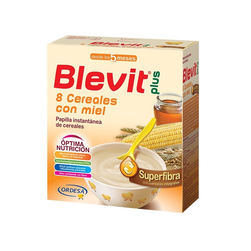 BLEVIT Superfibra 8 Cereales con Miel Papilla 600g