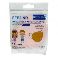 MASCARILLA FFP2 INFANTIL Naranja NR Filtración 95% (1 unidad) BIOFARMA