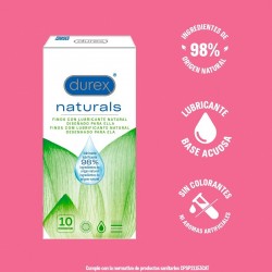 DUREX Naturals Thin Condoms with Natural Lubricant 10 Units