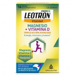 LEOTRON Magnesio y Vitamina D 14 sobres