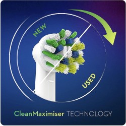 Remplacement de la brosse à dents électrique ORAL-B CrossAction avec CleanMaximiser 9 têtes