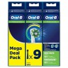 Remplacement de la brosse à dents électrique ORAL-B CrossAction avec CleanMaximiser 9 têtes