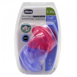 CHICCO 2xPhysio Soft Silicon Pacifier Pink 6-16m (Todogoma)