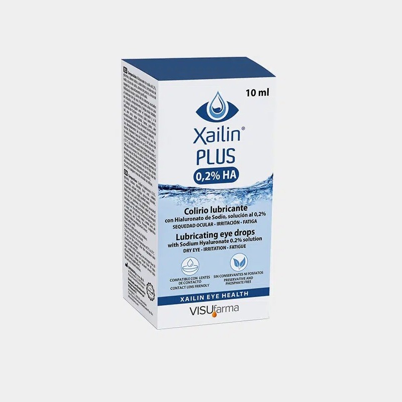 XAILIN Plus Gouttes Oculaires Lubrifiantes pour les Yeux (0,2% HA) 10 ml