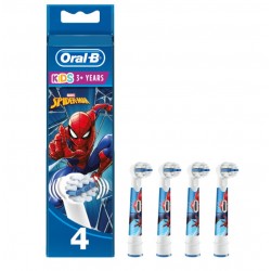 ORAL-B Kids Replacement Electric Toothbrush Spiderman 4 Heads