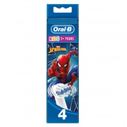 ORAL-B Kids Recambios Cepillo Eléctrico Spiderman 4 Cabezales