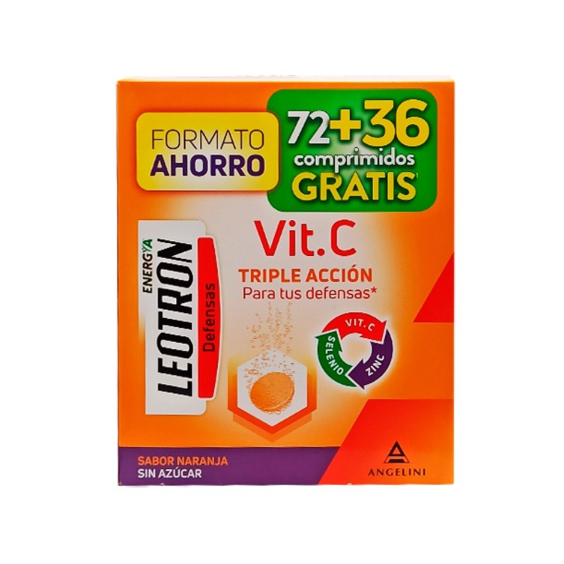 LEOTRON Vitamin C Orange 72 Tablets + 36 FREE