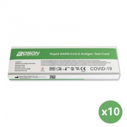 TEST ANTÍGENOS COVID PACK x10 Prueba Rápida Covid Autodiagnóstico - BOSON