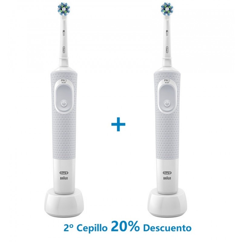 Oral B Cepillo Eléctrico Vitality 100 Cross Action Blanco X2 Duplo