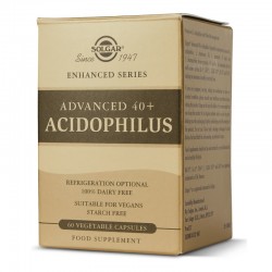 SOLGAR 40 Plus Advanced Acidophilus Probiótico 60 Cápsulas Vegetais