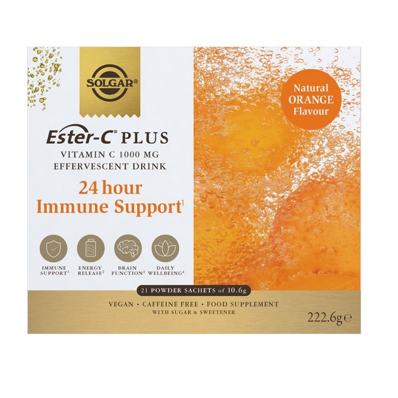 SOLGAR Ester-C Plus Vitamin C 1000mg Effervescent 21 sachets