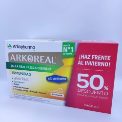 ARKOREAL Jalea Real Inmunidad Sin Azúcar Pack x2 (20+20 Ampollas)