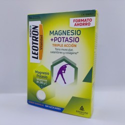 LEOTRON Magnesio+Potasio Triple Acción 56 Comprimidos Efervescentes