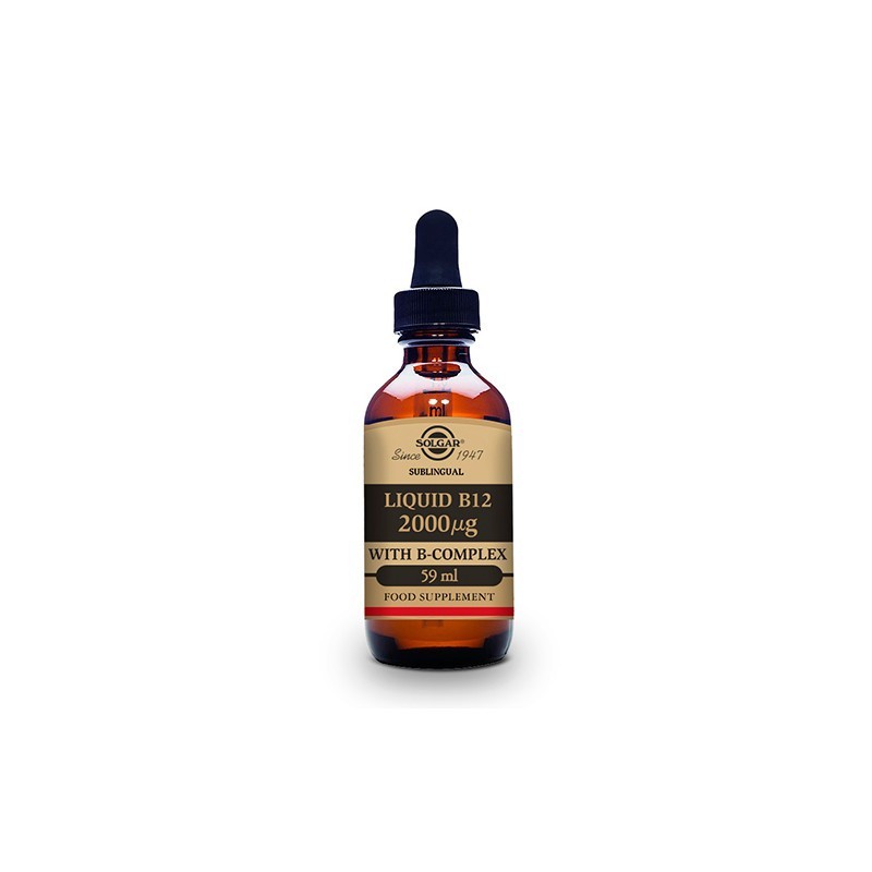 SOLGAR Vitamine B-12 liquide avec complexe B 2000µg 59ml
