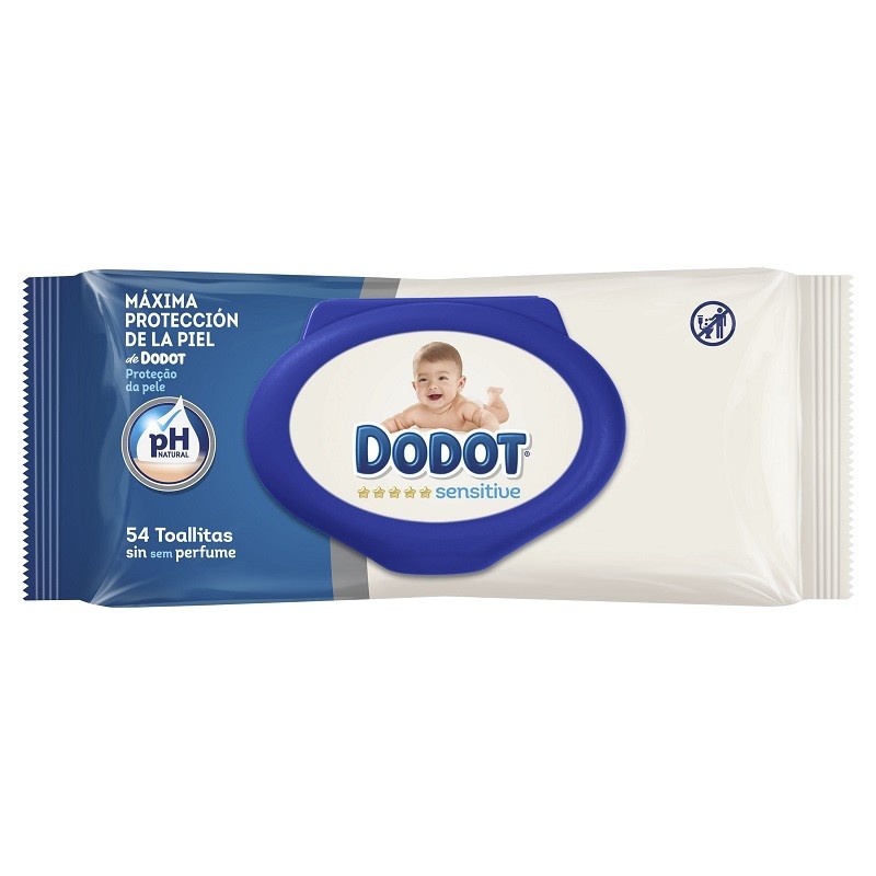 DODOT Lingettes Sensibles Bébé 54 lingettes