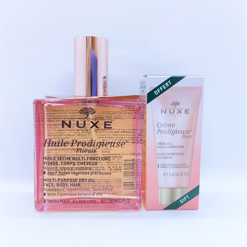 NUXE Aceite Huile Prodigieuse Florale+Crème Prodigieuse Boost GRATIS