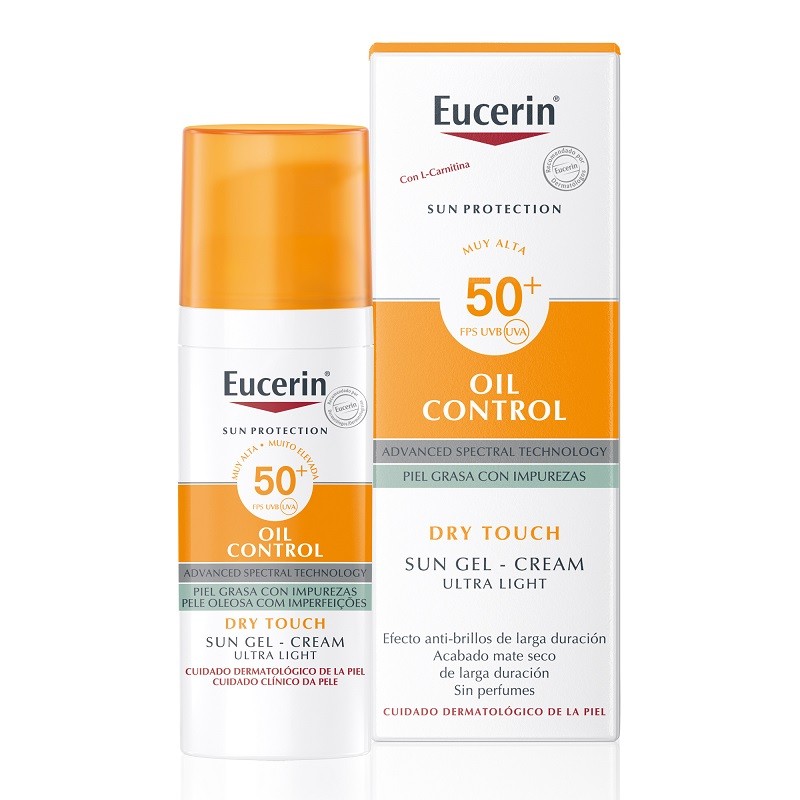 EUCERIN Gel-Crème Solaire Contrôle de l'Huile Toucher Sec PFS50+ 50 ml