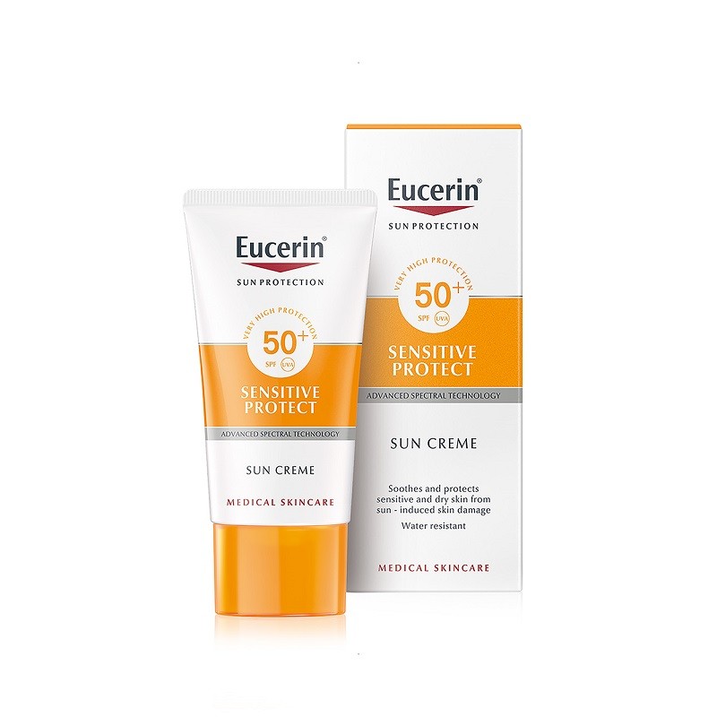 EUCERIN Crème Solaire Sensitive Protect Peaux Sensibles SPF50+ (50ml)