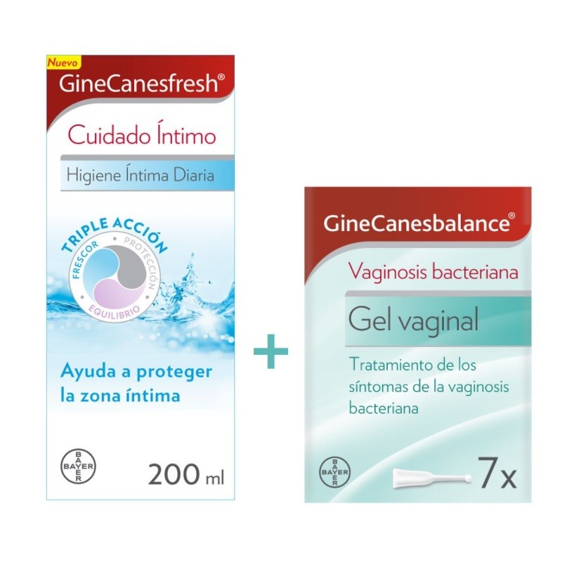 GinecanesBalance Vaginalgel 7x5ml + GinecanesFresh 200ml Sparpaket