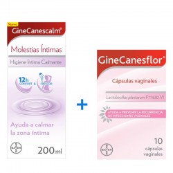 Gine-Canesten GinecanesCalm 200ml + GinecanesFlor Probiótico 10 Cápsulas Vaginales