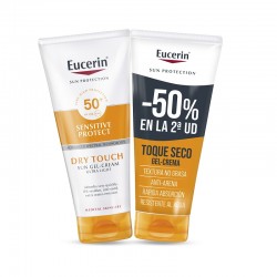 EUCERIN Crème Solaire Sensitive Protect Gel-Crème Ultraléger Toucher Sec SPF50+ DUPLO 2x200ml