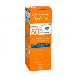 AVENE Fluide Solaire Visage Toucher Sec SPF50+ Non Parfumé 50 ml