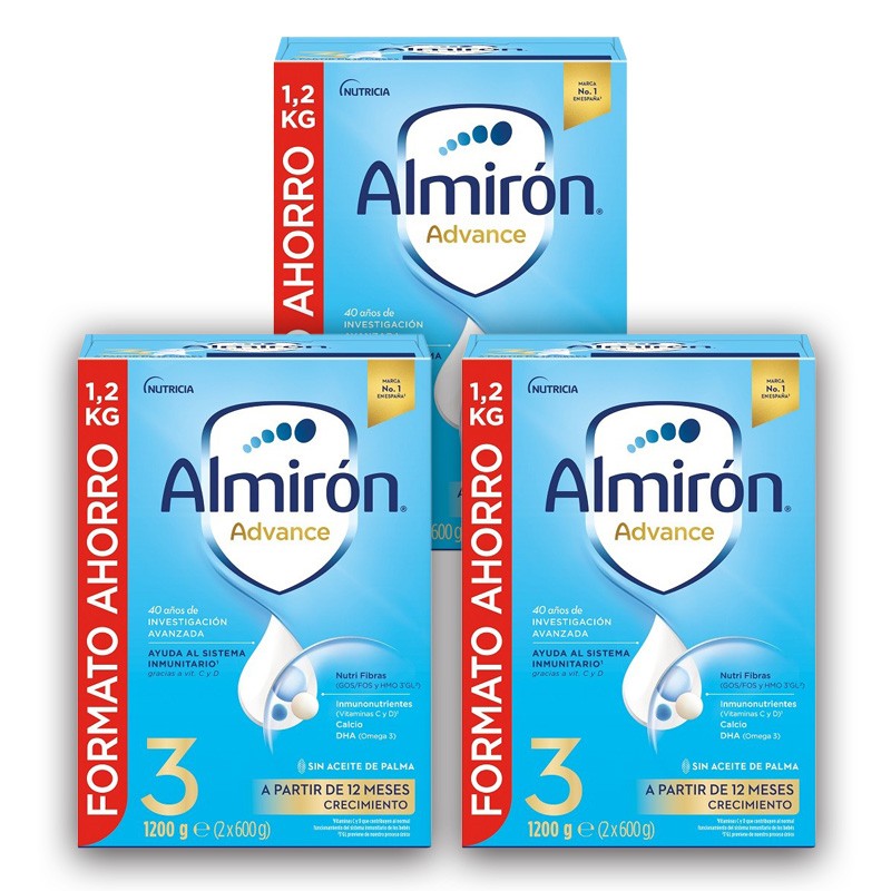 ALMIRÓN Advance 3 con Pronutra Leche de Crecimiento Pack 3x1200gr
