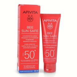 APIVITA Bee Sun Safe Crème apaisante pour le visage Hydra Sensitive SPF50 (50 ml)
