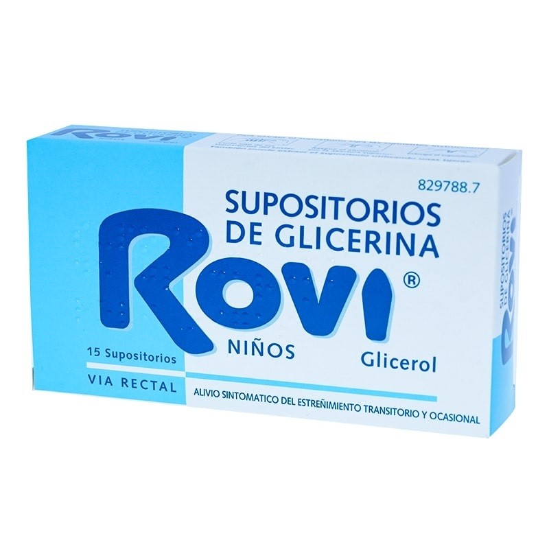 ROVI Suppositoires à la Glycérine pour Enfants 15 suppositoires
