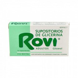 ROVI Adult Glycerin Suppositories 12 Units