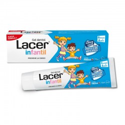 LACER Gel dentale per bambini al gusto di fragola 75ml