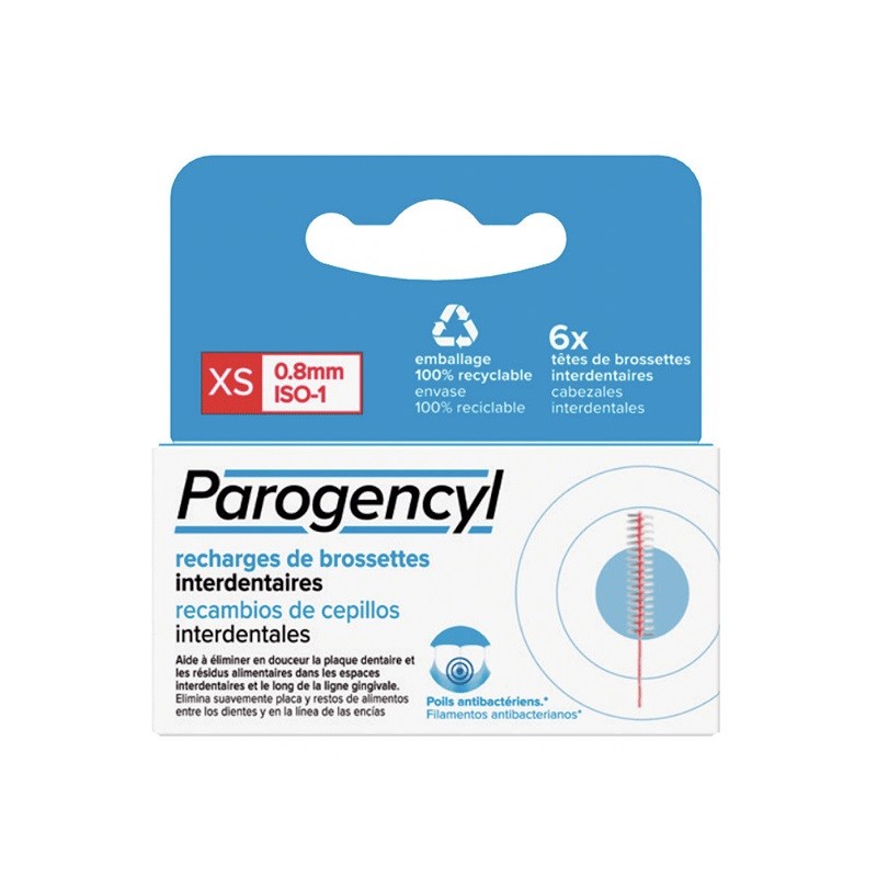 PAROGENCYL Interdental Brush Refills XS 0.8mm ISO-1