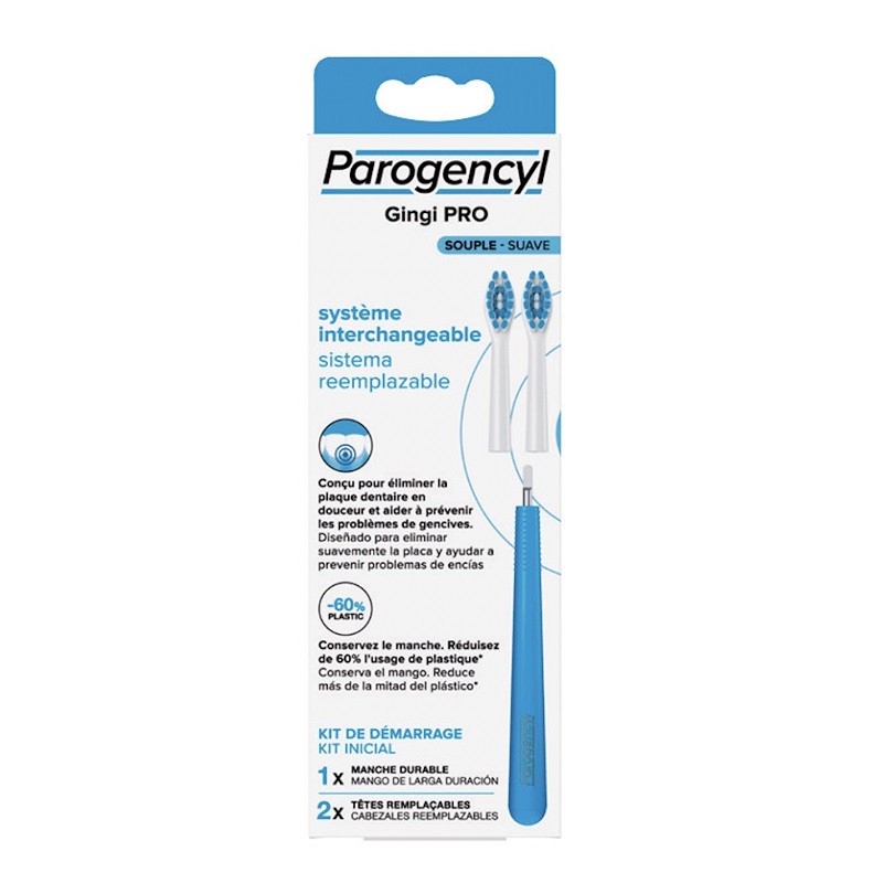 PAROGENCYL Gingi PRO Soft Toothbrush Replaceable System + 2 Refills