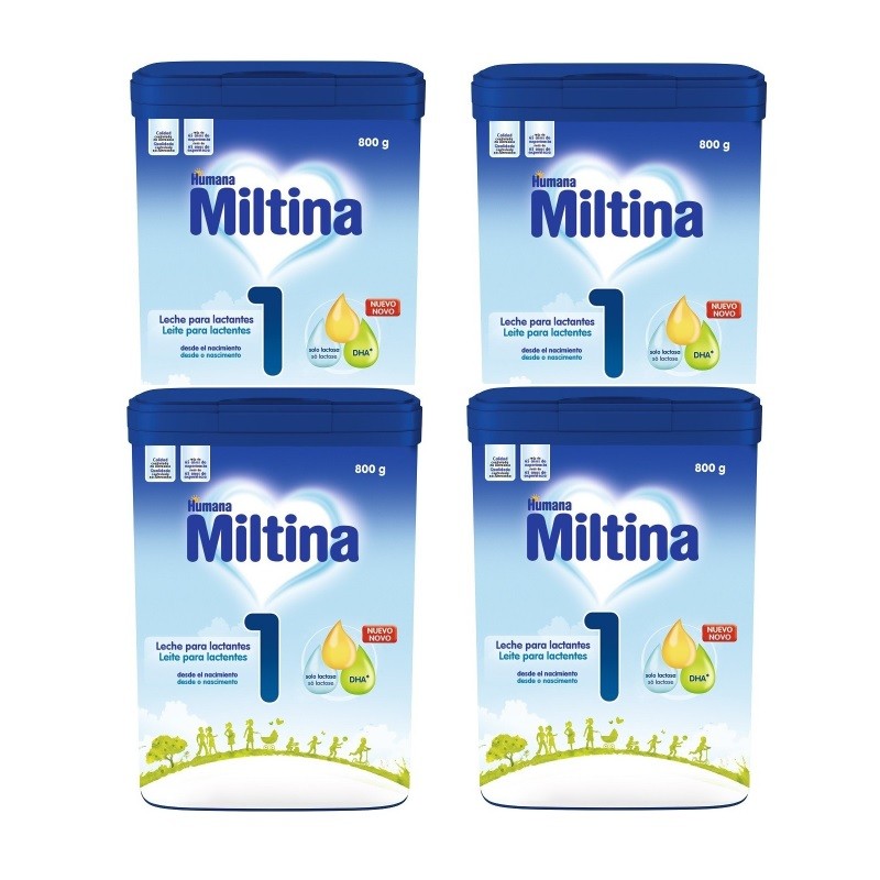 MILTINA 1 Latte Starter per Lattanti Confezione 4x800gr MILTINA 1 Latte Starter per Lattanti Confezione 4x800gr