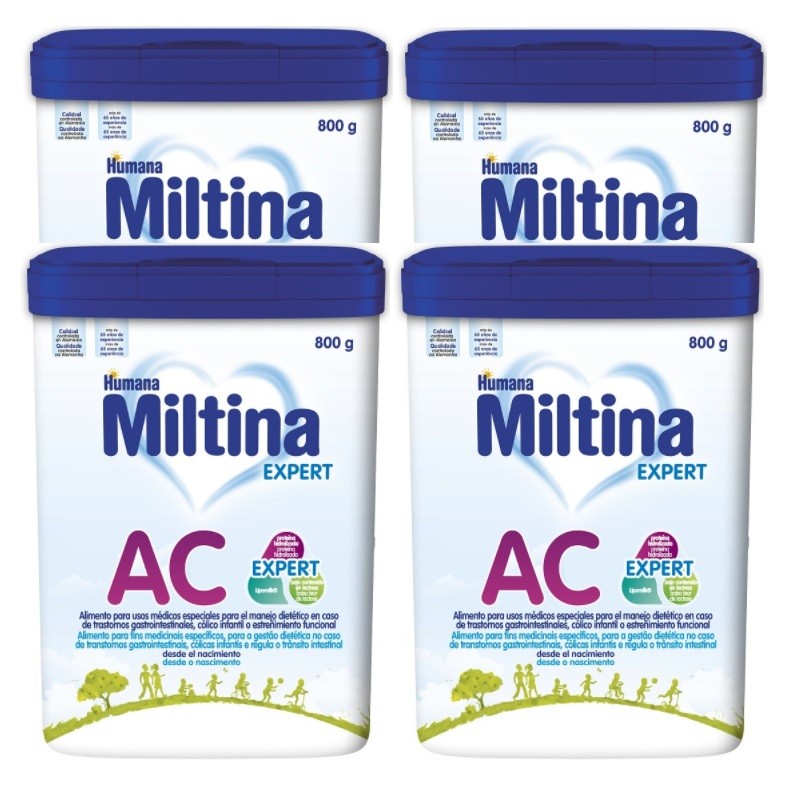 MILTINA AC Expert Lait de Démarrage PACK 4x800gr MILTINA AC Expert Lait de Démarrage PACK 4x800gr