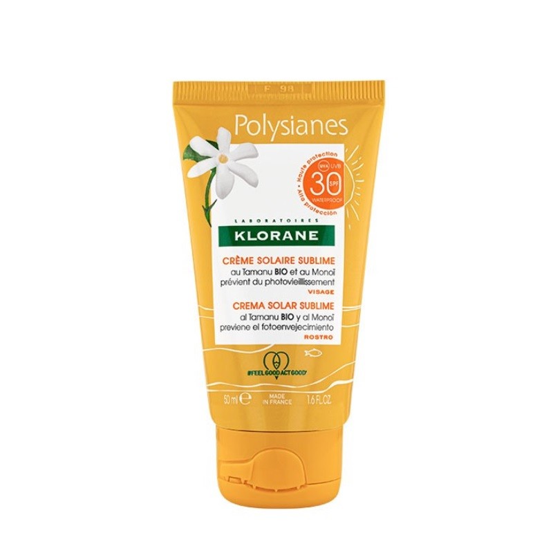 KLORANE POLYSIANES Crème Solaire Sublime SPF30 Visage 50 ml
