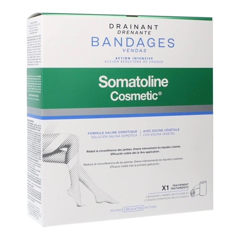 SOMATOLINE Bandagens Redutoras Drenantes 2 Unidades Reutilizáveis SOMATOLINE Bandagens Redutoras Drenantes 2 Unidades Reutilizáveis
