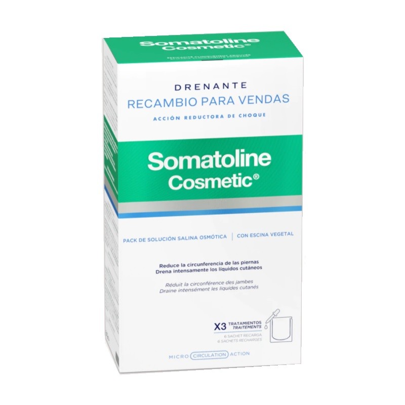 SOMATOLINE Recharge Pansements Réducteurs Drainants 6 Sachets de Remplacement SOMATOLINE Recharge Pansements Réducteurs Drainants 6 Sachets de Remplacement